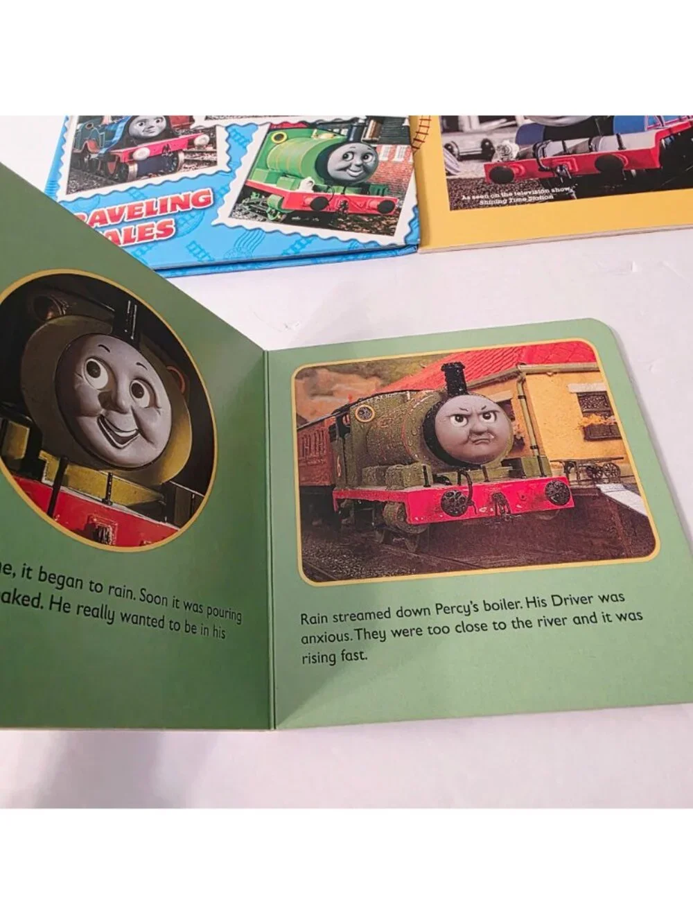 3 Vtg Mix Thomas the Train Board Paperback Books Percy Traveling Tales ABC